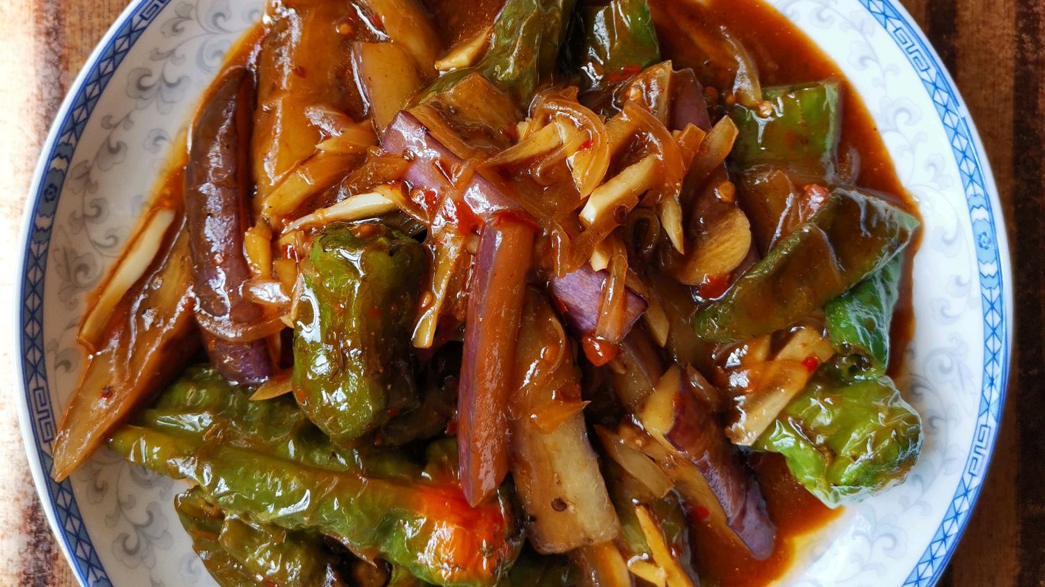 家常菜——虎皮辣子烧茄子