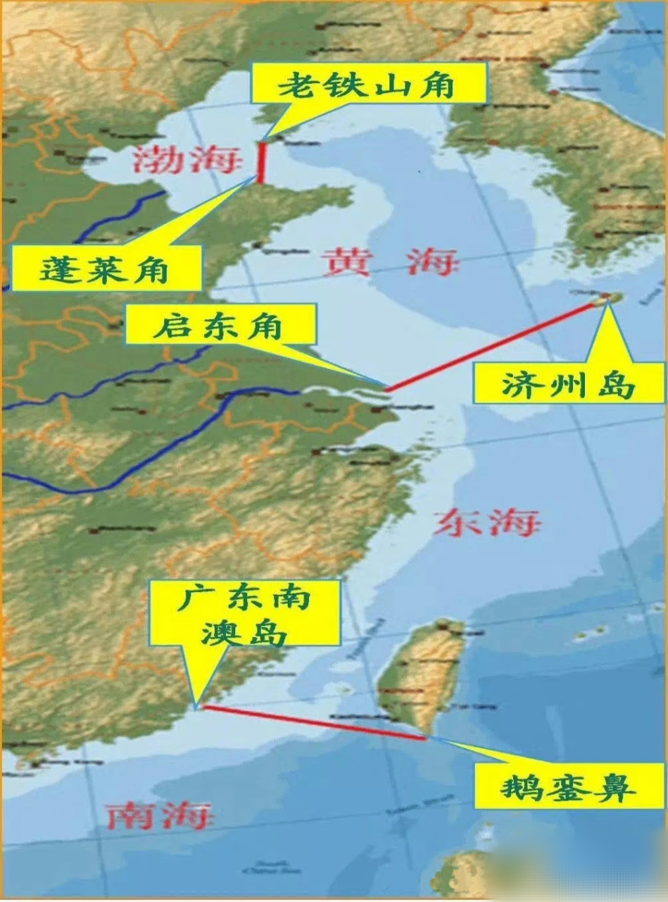 渤海海区分布图图片