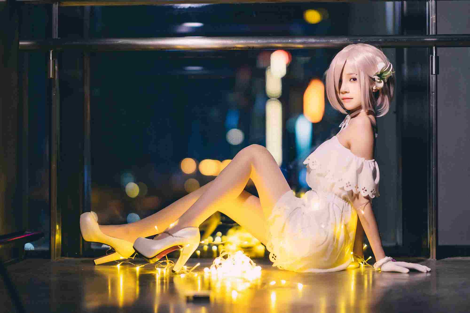 桜桃喵玛修系列预览，灯光下的次元少女