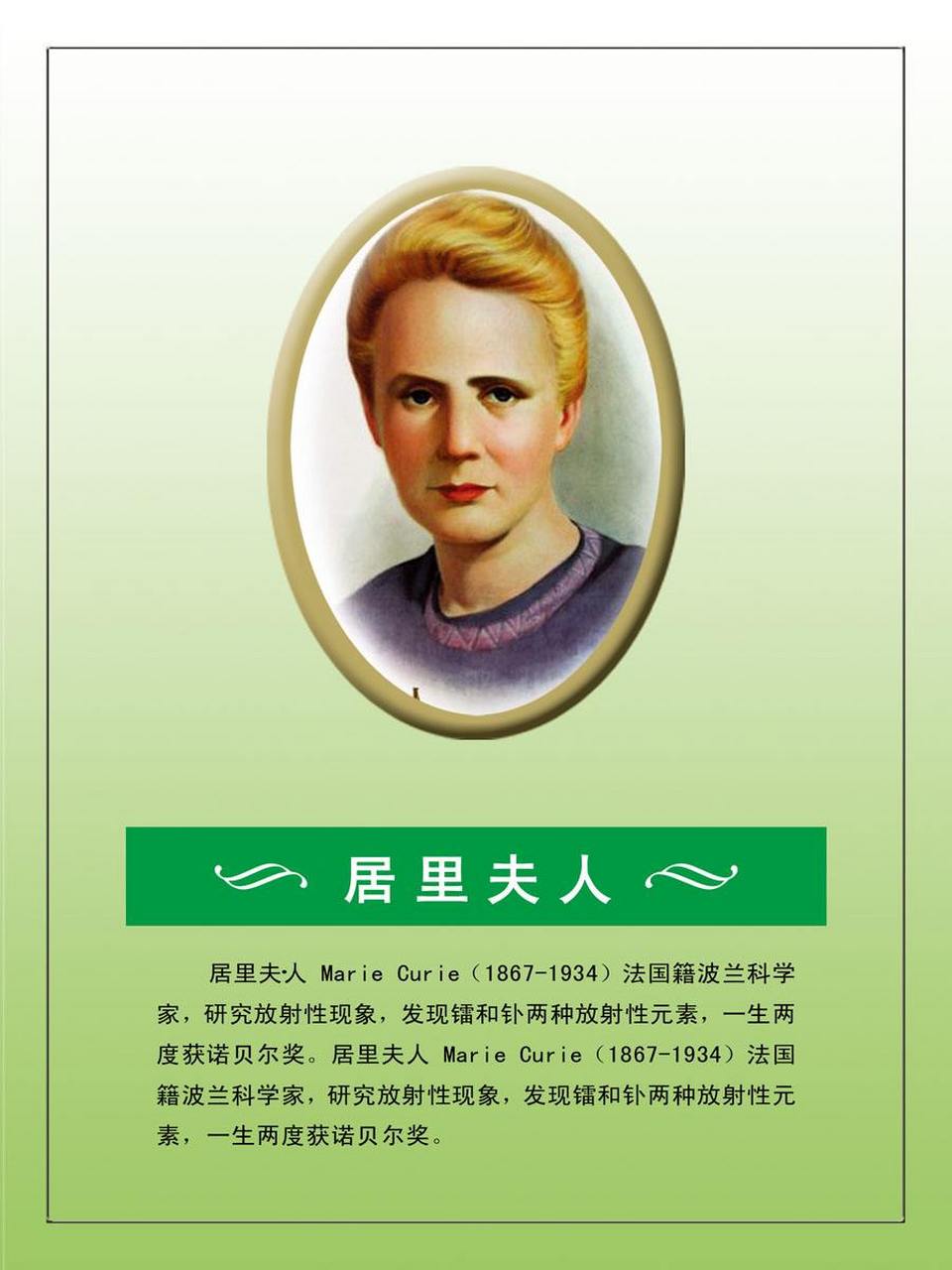 玛丽·居里(marie curie,1867年11月7日-1934年7月4日),出生于华沙,世