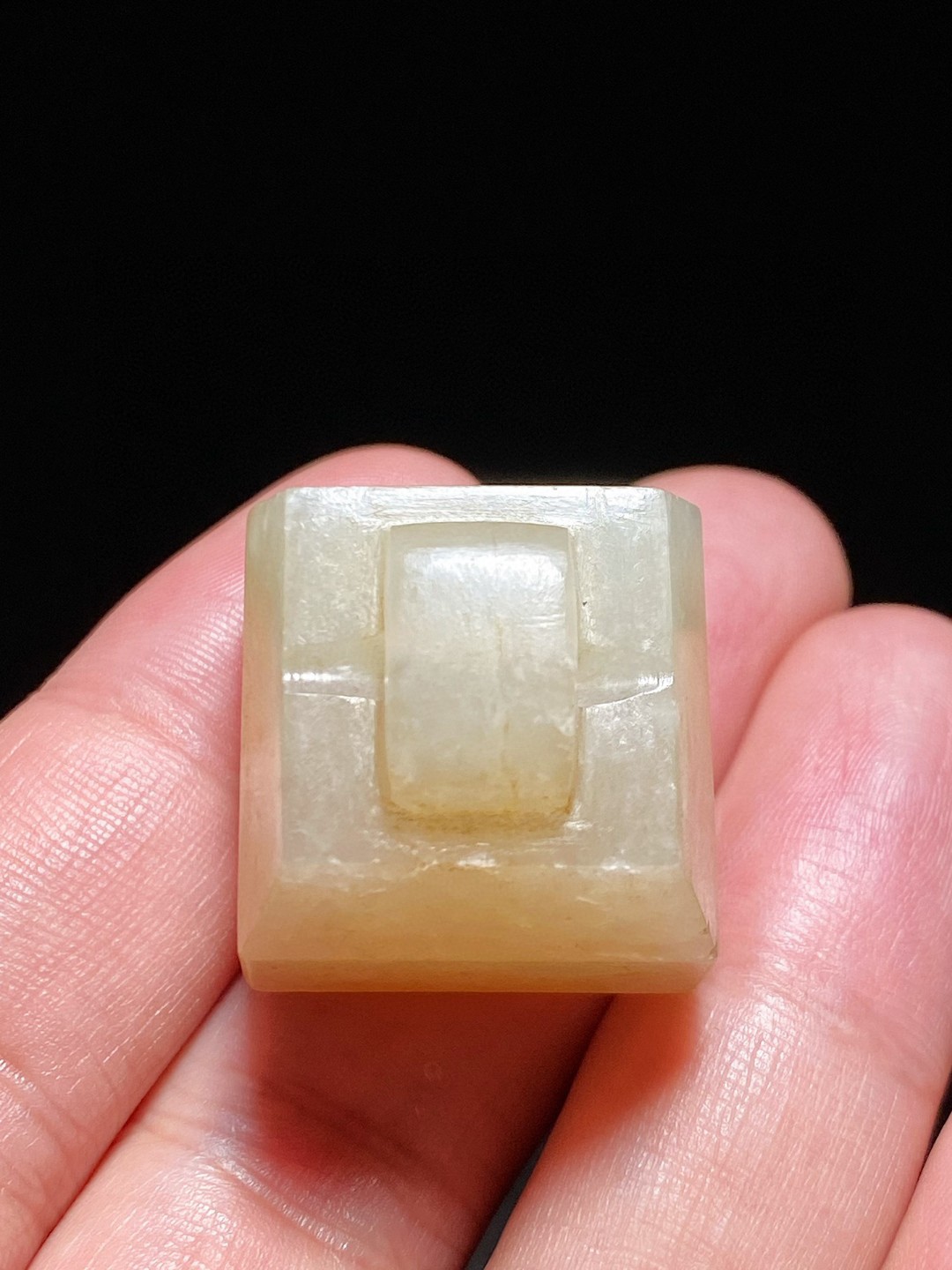 汉 和田玉籽料 白玉 玉方钮 覆斗印 玉印 印章