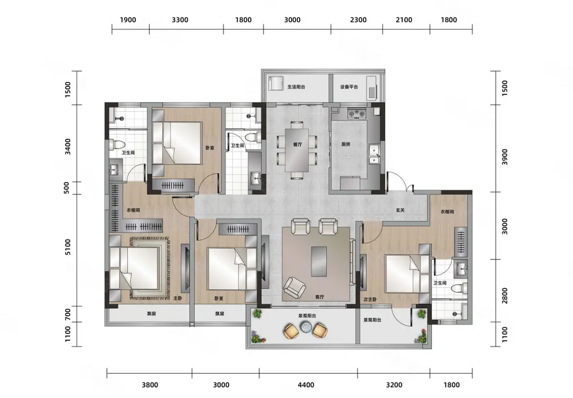 如果你刷到这款户型,你必须要睁大眼睛,因为不容你错过他的每一个完美
