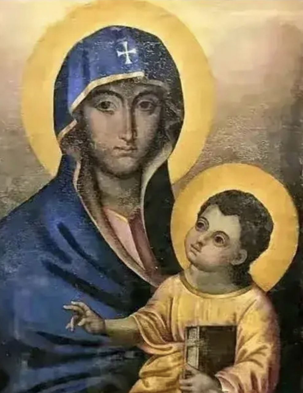 明朝唐伯虎著名的《送子观音图》和文艺复兴时期的名画《圣母像》.