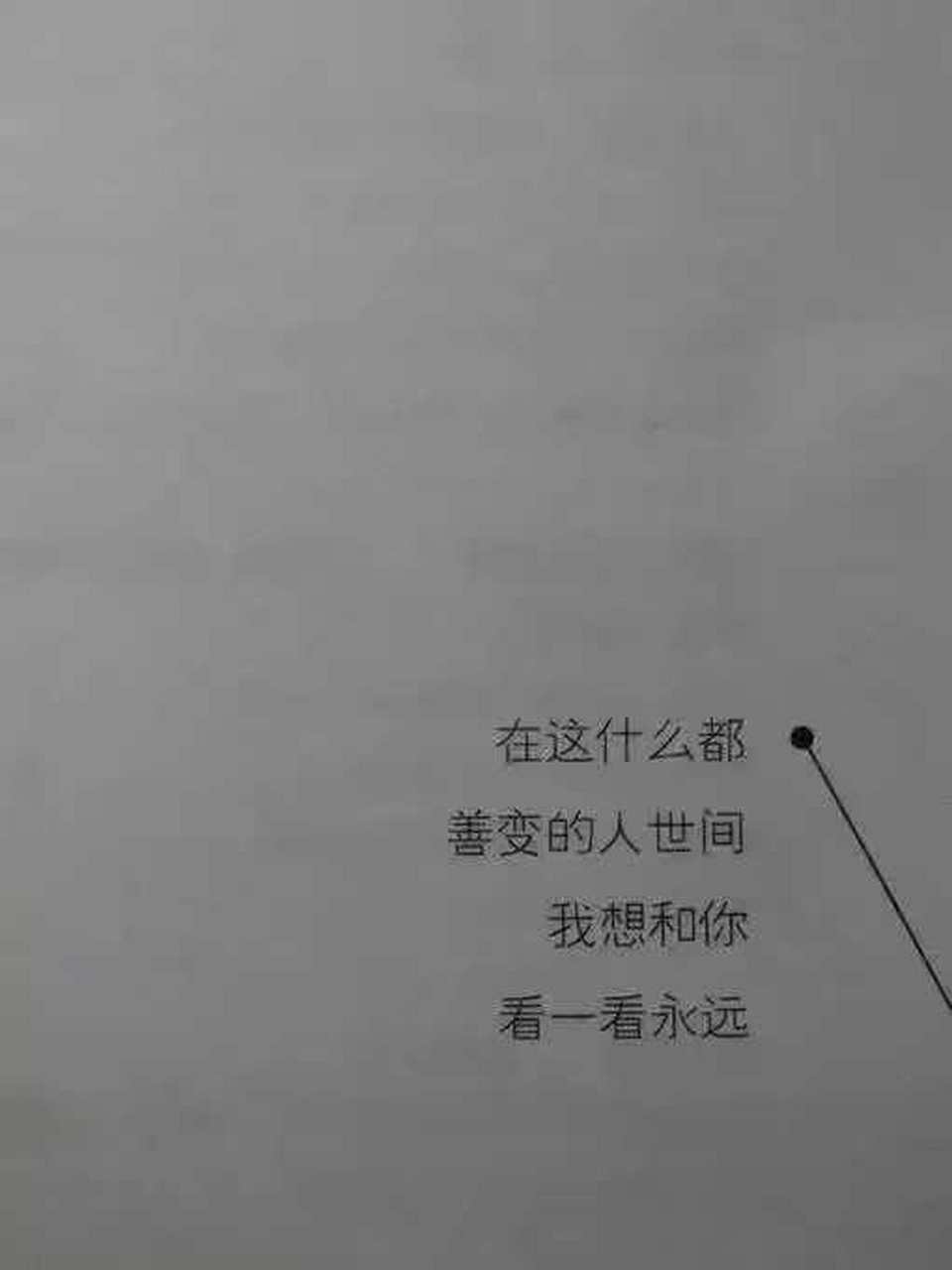 在这什么都     善变的人世间                  我想和你     看一看