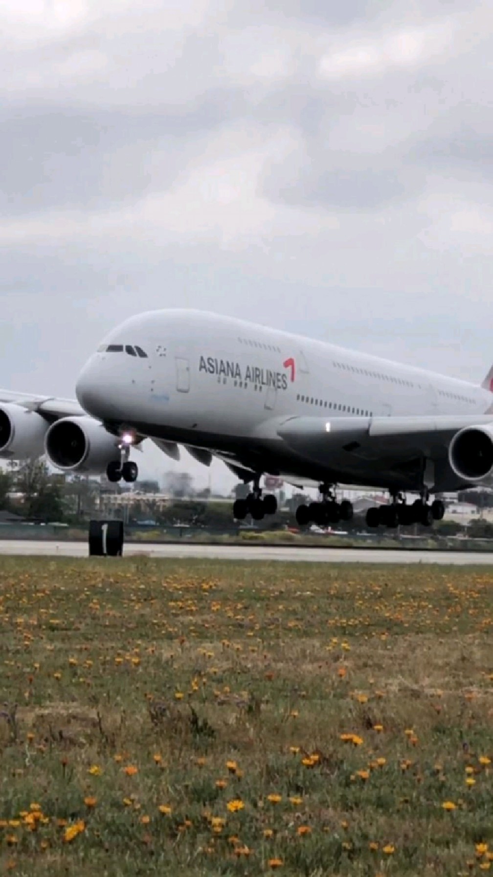 a380在跑道上平稳降落