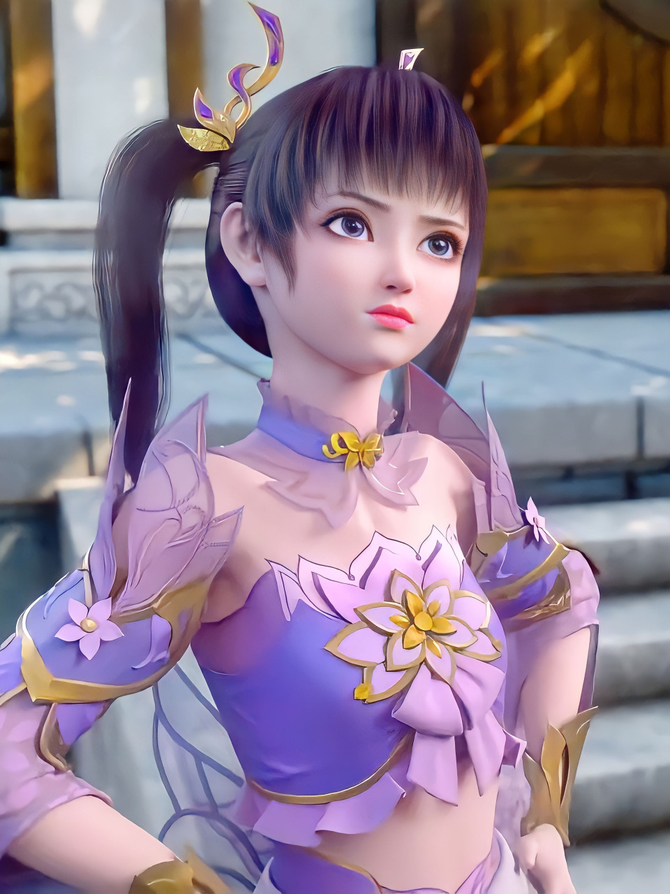 可爱萝莉紫妍精美壁纸#斗破苍穹# #可爱