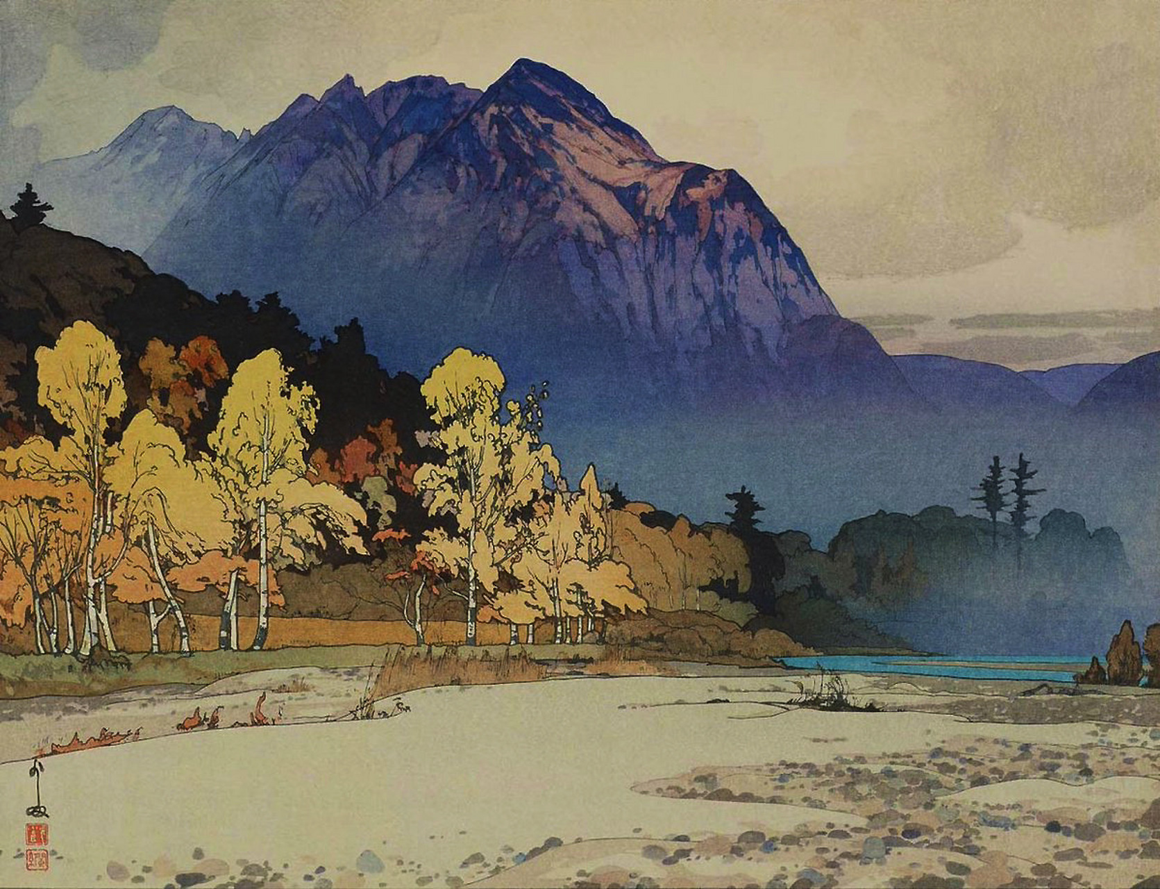 画师:hiroshi yoshida 676767 #绘画欣赏