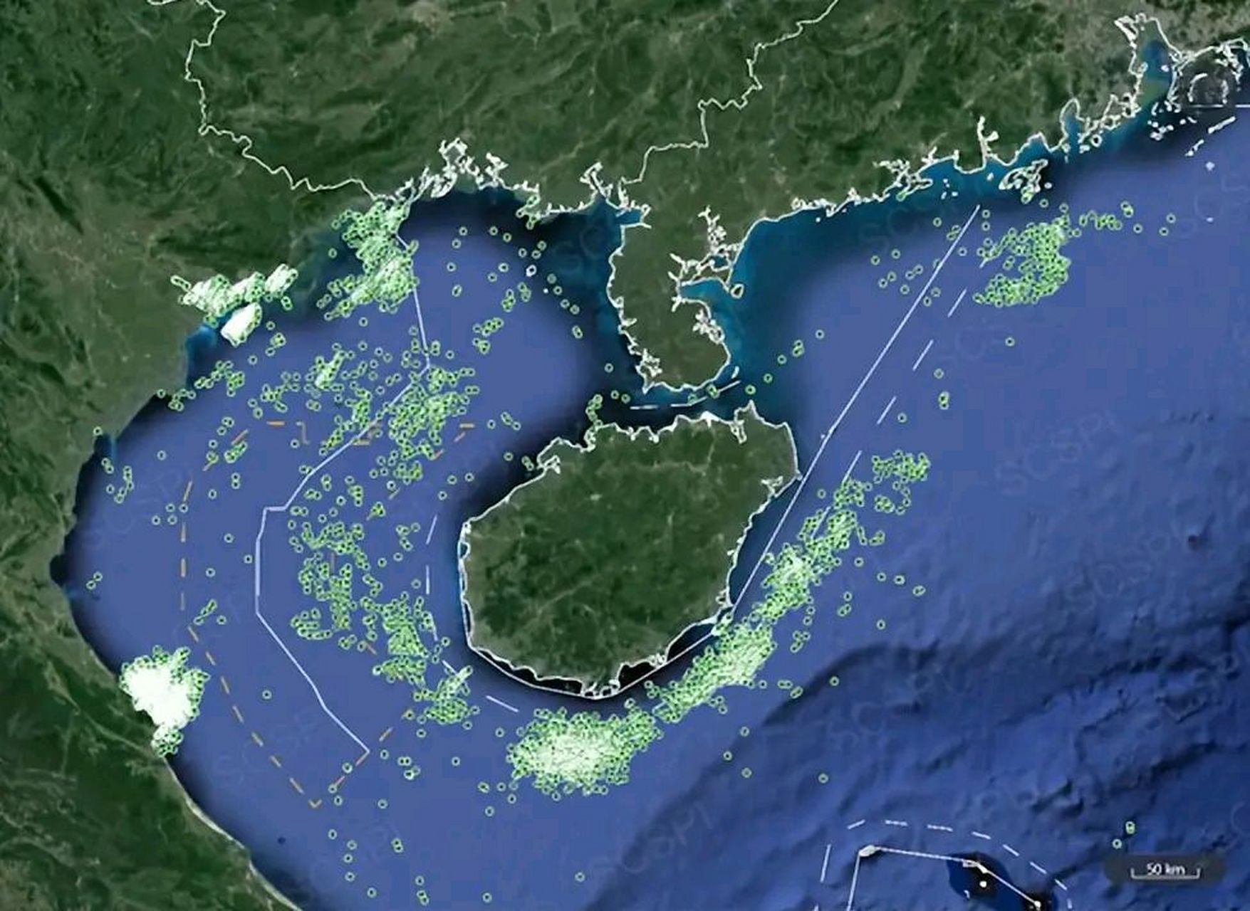 北部湾海图详细图图片