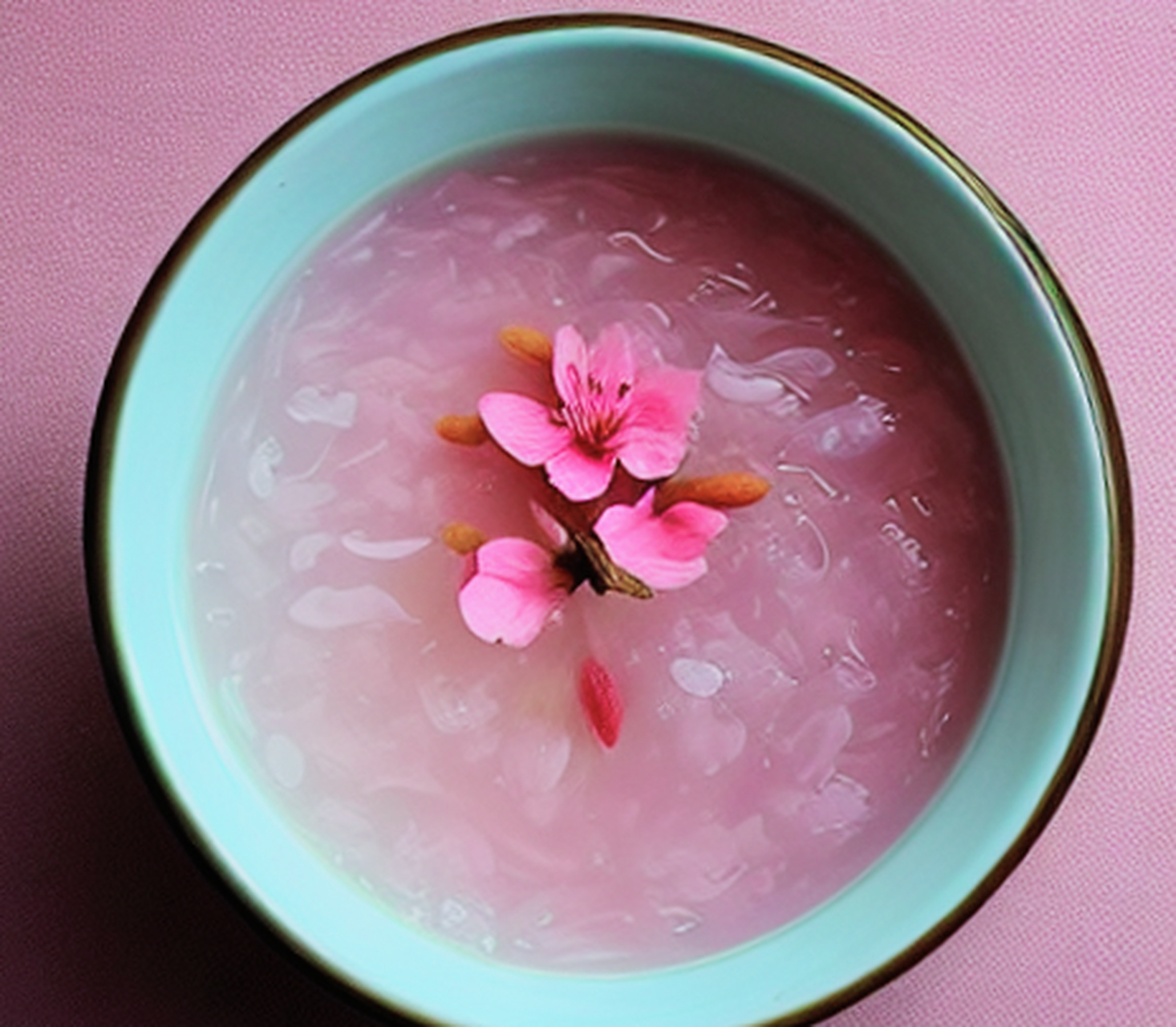 花千骨正在为她的师傅白子画准备着精心烹饪的桃花羹