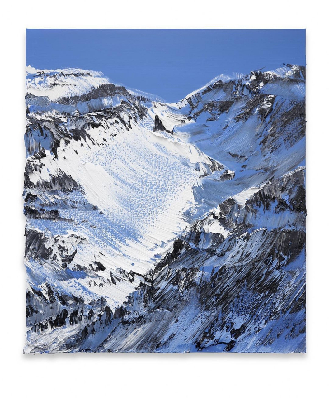 刮刀雪山,寥寥几笔,光感和质感全部出来了!