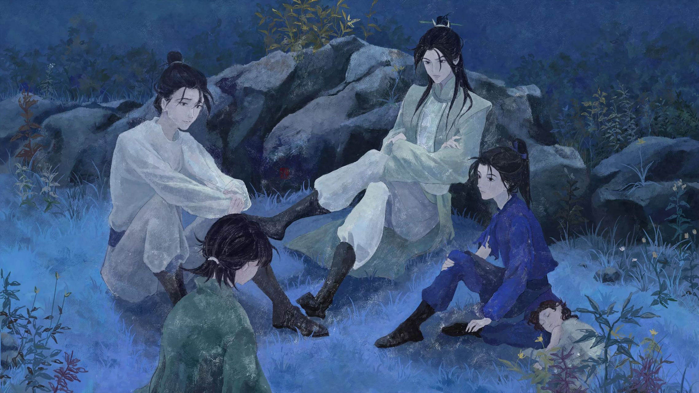 小说# 和和美美一家人 ——《六爻》  画师:别山火月