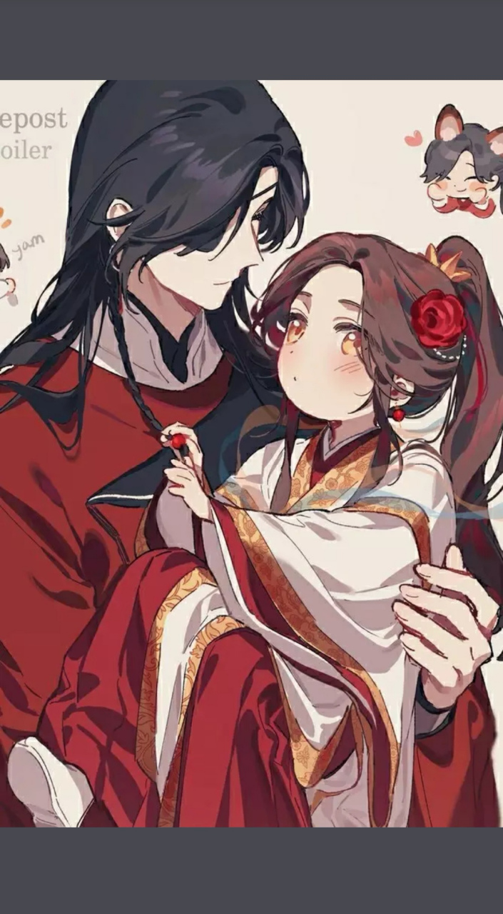 花城谢怜  #天官赐福#  图源lofter,画师未知 侵删致歉