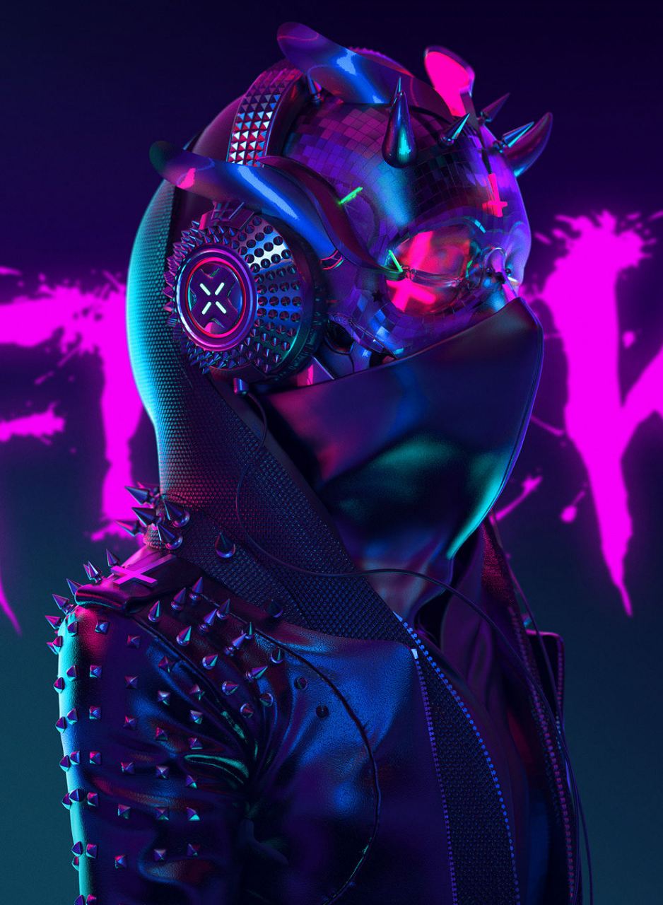 这头盔真炫酷,赛博朋克风格泰裤啦!