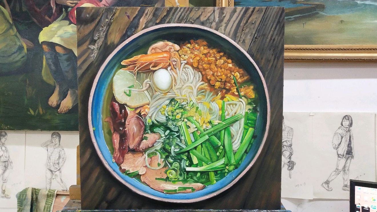 一碗食材丰富,价格不菲的大虾牛肉面,天天流口水就是吃不到嘴