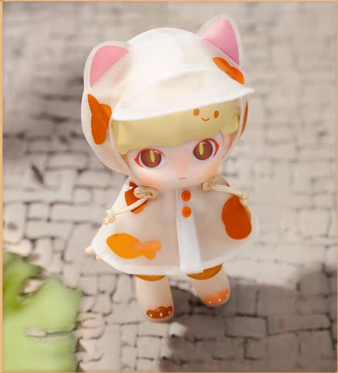 popmart 泡泡玛特 dimoo 雨衣小猫可动人偶可爱娃娃玩具礼物!