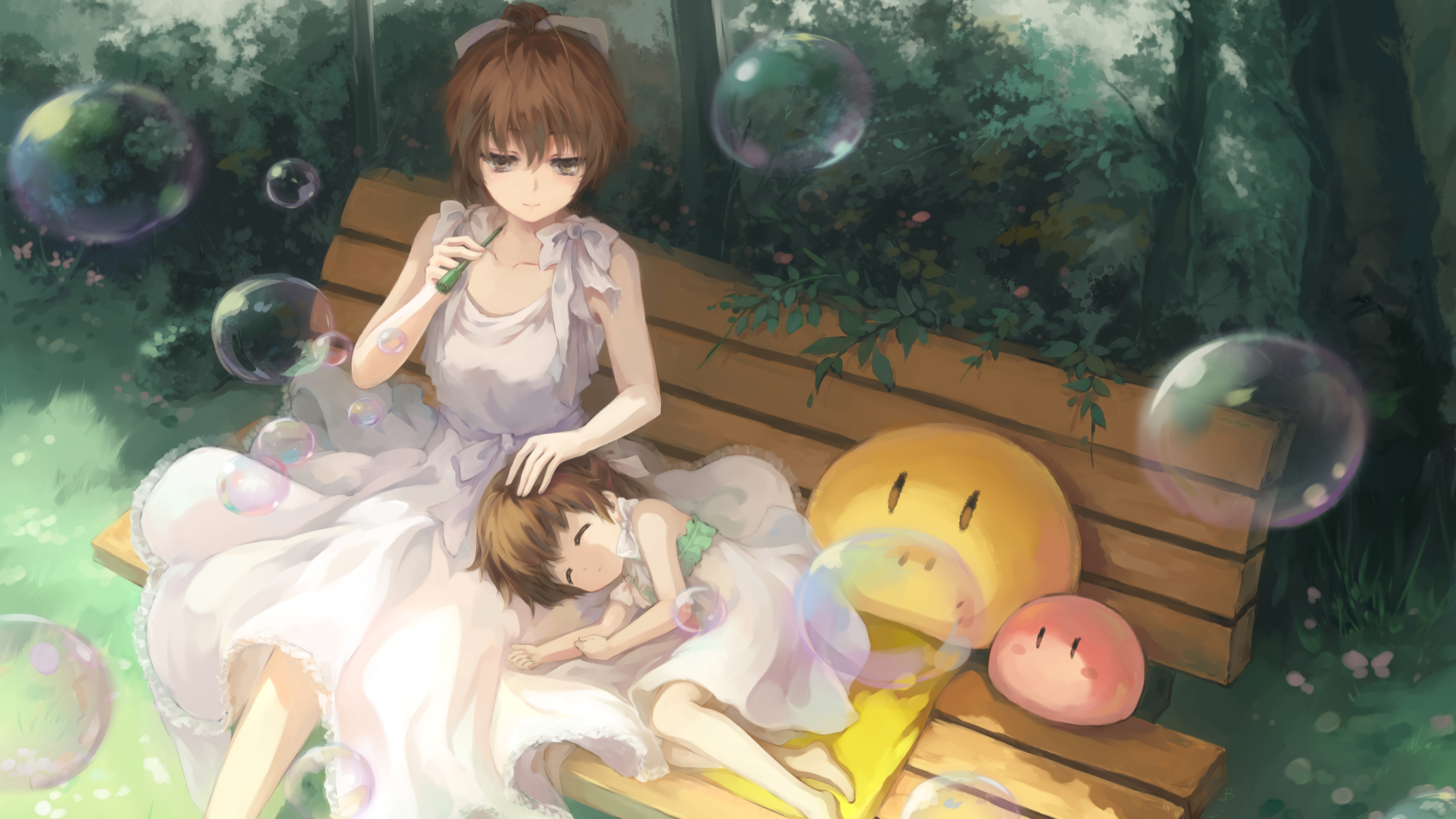 带着妹妹的姐姐#二次元美图# #动漫美图