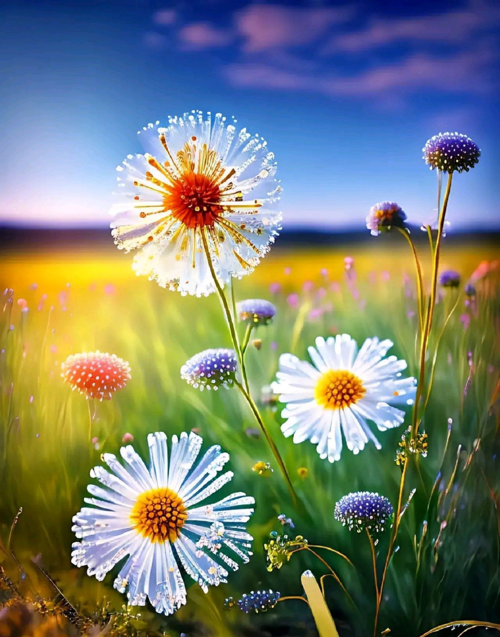 ai 美图秀:花海拾遗,野菊生香