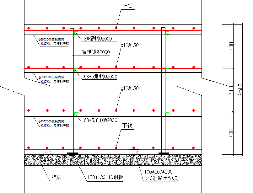 地铁站底板钢筋图图片