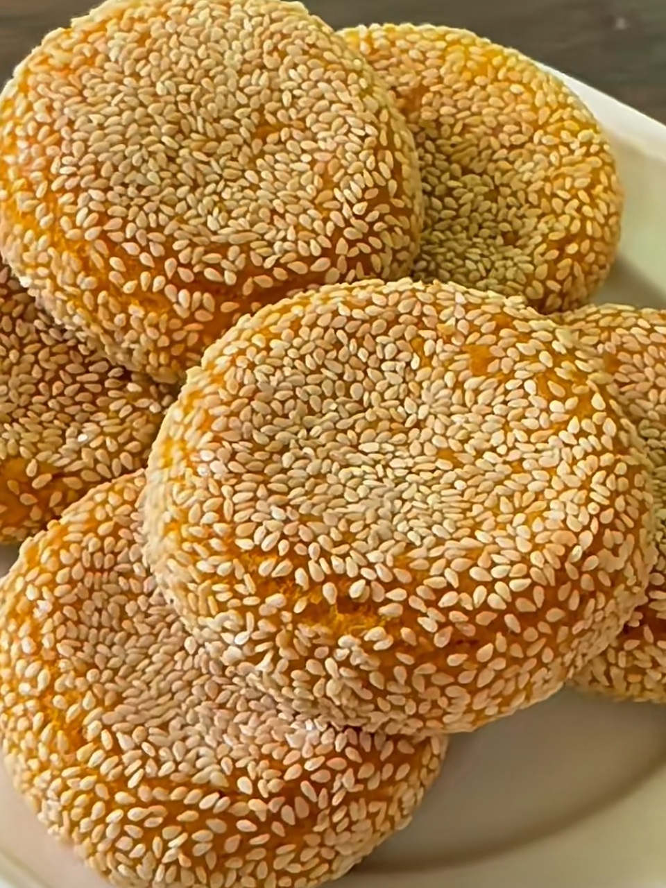 居然没有早些知道,这个非油炸的芝麻南瓜饼真的太好吃啦!