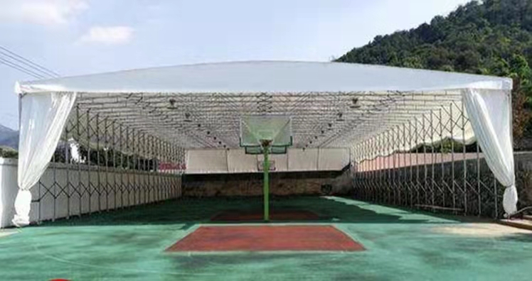 大型推拉雨棚-电动雨棚-篮球场棚-厂棚-厂库棚