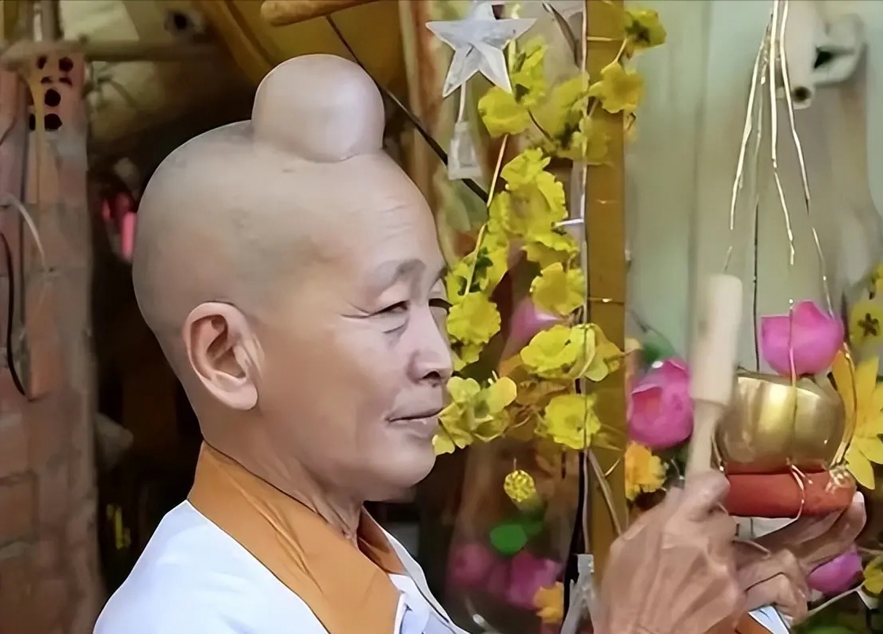 越南有个女子,一出生头顶就长了一个跟佛主一样的肉髻,一天,她联系