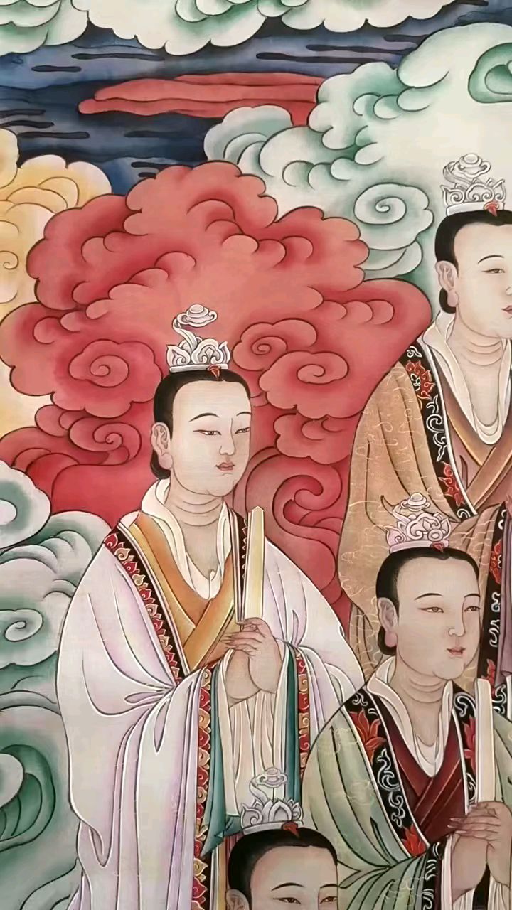 新版本手绘工笔重彩卷轴画 【北斗七星君】[抱拳][抱拳][抱拳]