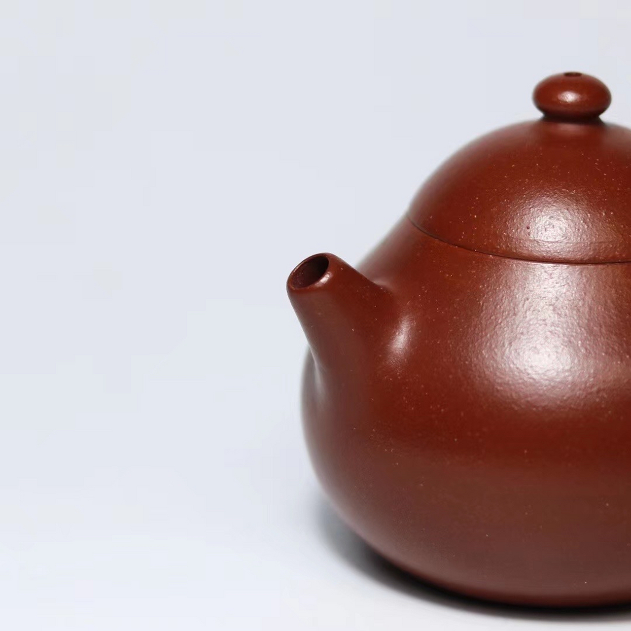 文旦壶 朱泥名家国家级工艺美术师许林峰作品 原矿玫瑰红朱泥,全手工