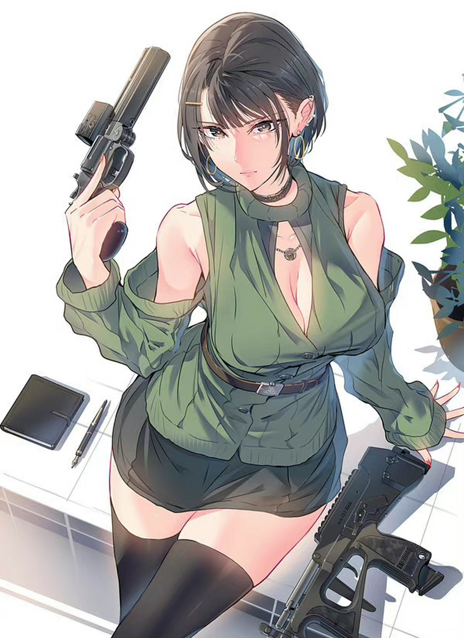 枪械与少女,by daito.#动漫# #插画# #二次元