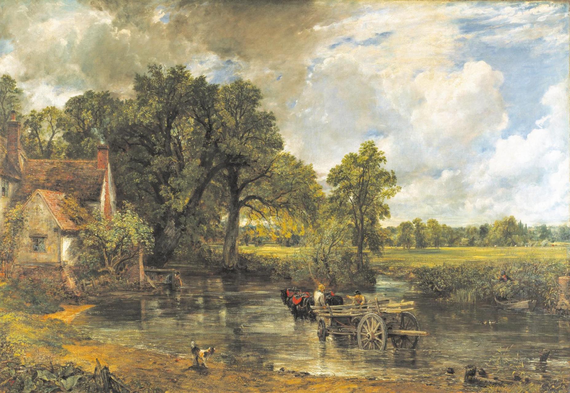 干草车 the hay wain 〔英〕康斯太勃尔 1821年 英国伦敦国家美术馆