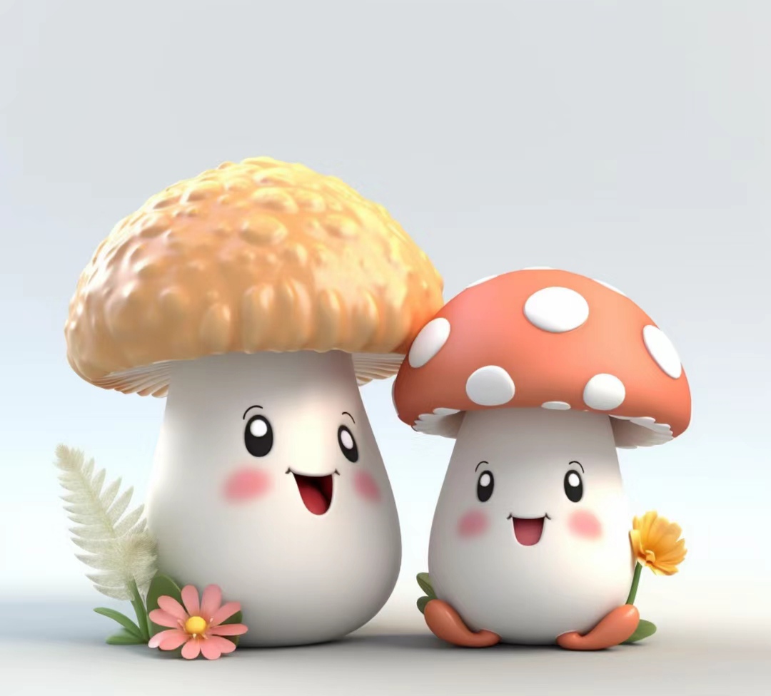 可爱的小蘑菇头