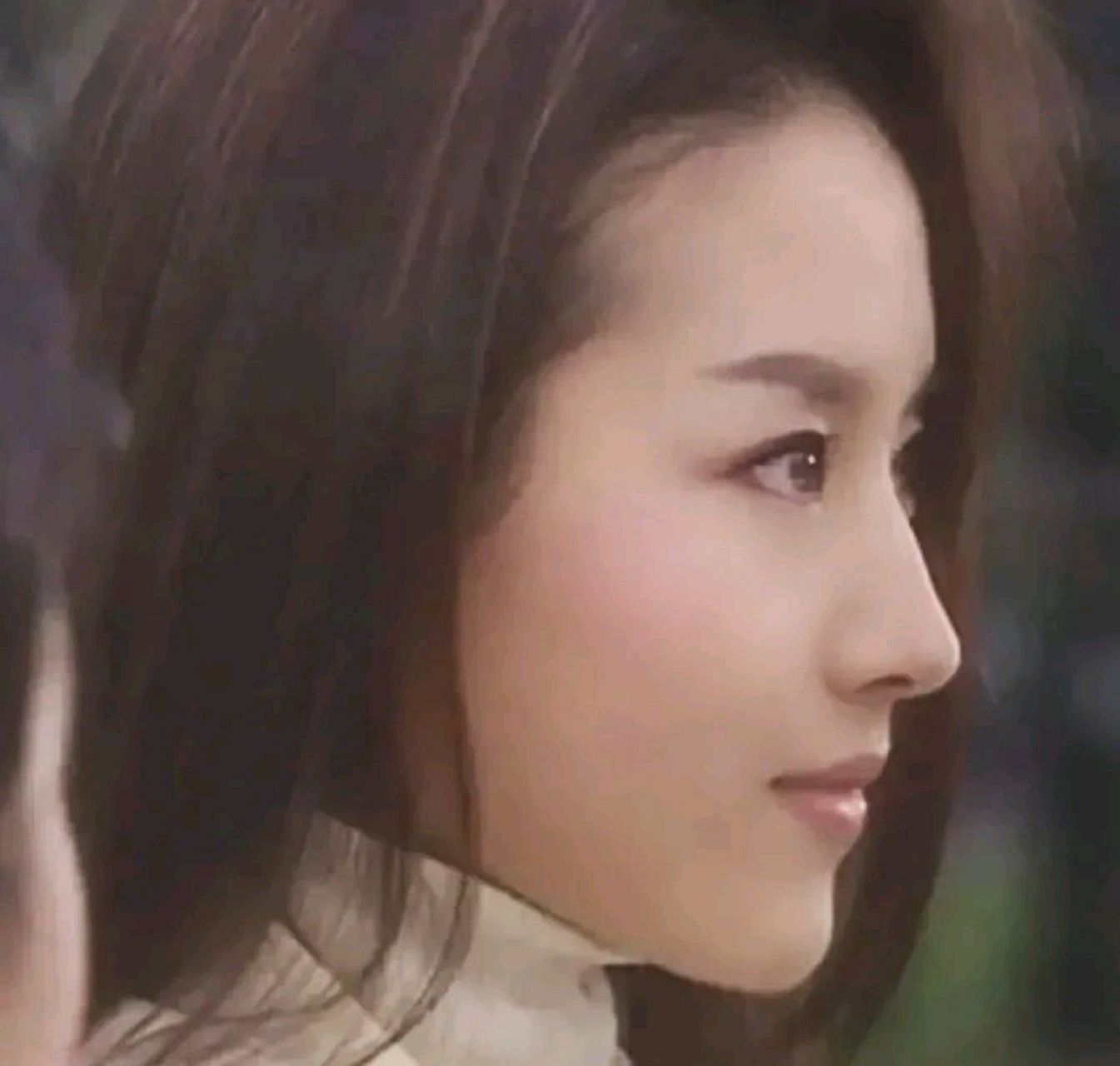 董洁的侧面在娱乐圈也是数一数二的美了,她的侧颜比正面更惊艳一点,看