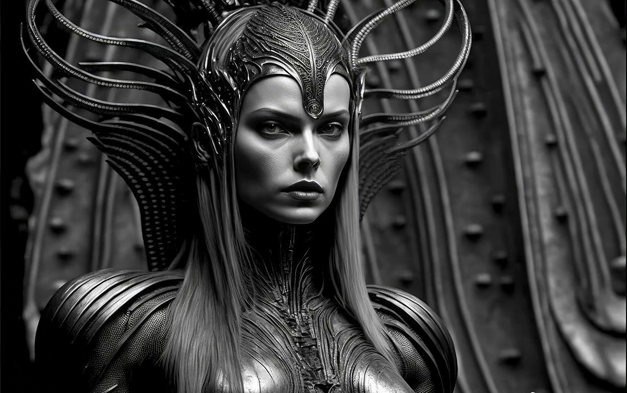 ai创作:异形之父h.r.giger风格的女性组图 676767.