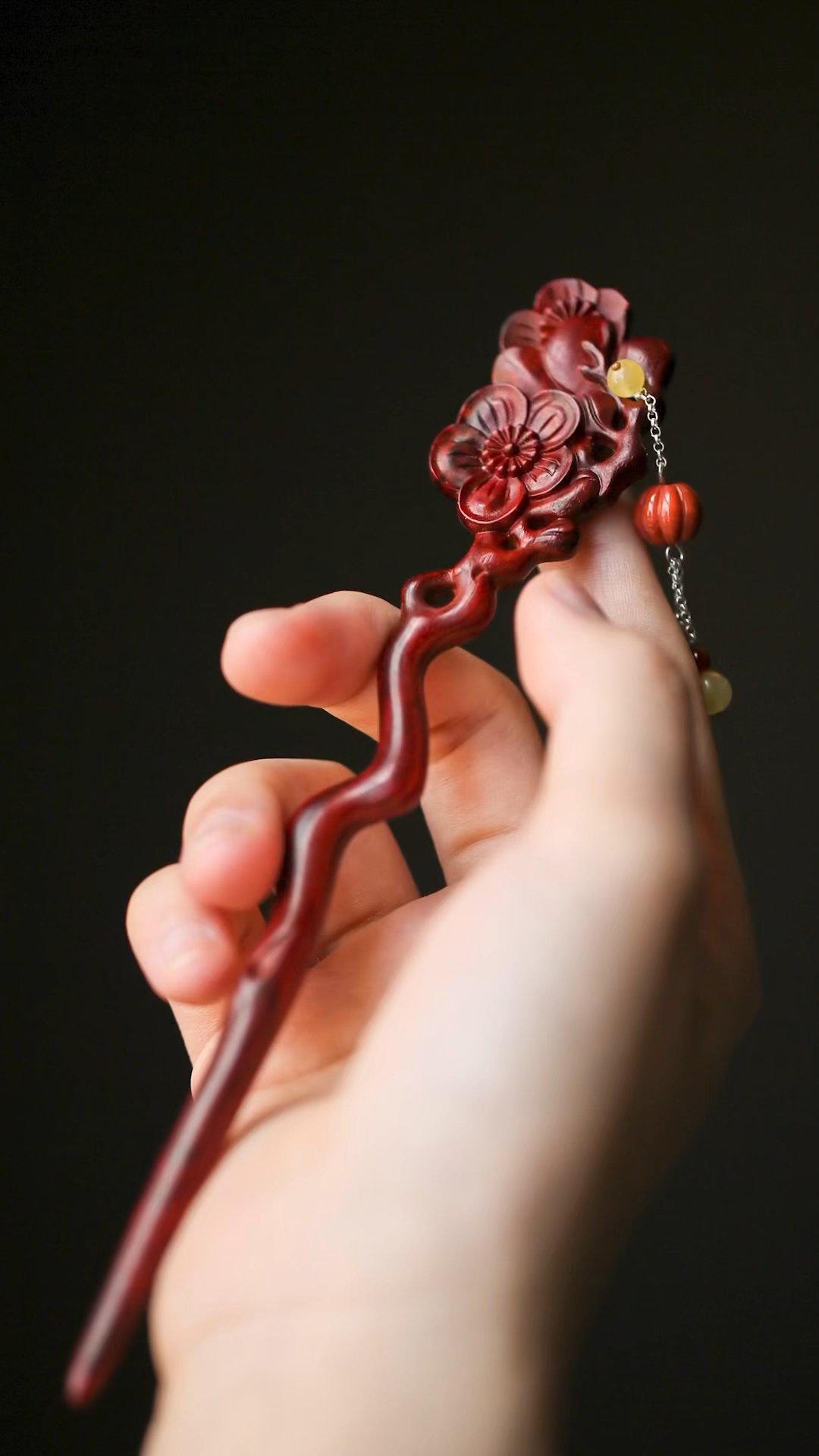 小叶紫檀,梅花发簪