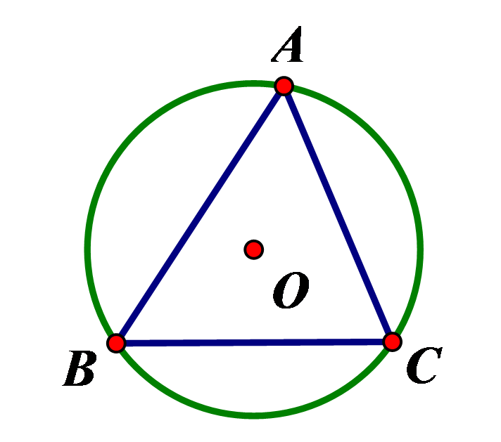 圆内接三角形怎么画图片