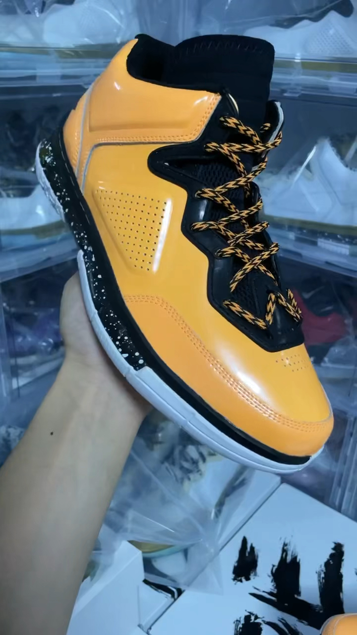 李宁韦德之道1超稀有不市售漆皮橙