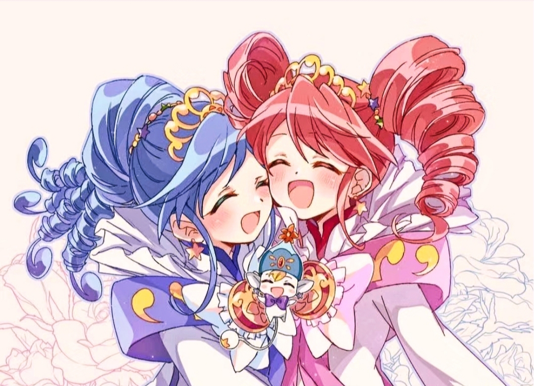 双子星公主 一红一蓝超可爱超治愈