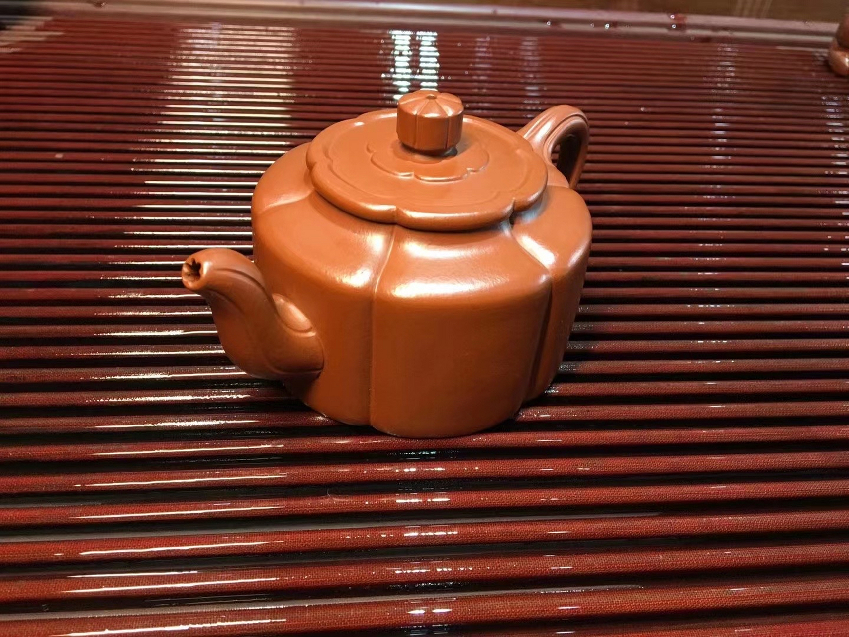 【 梅花周盘 】 高工"许智萍"老师作品 精选原矿黄龙山朱泥,收缩比极