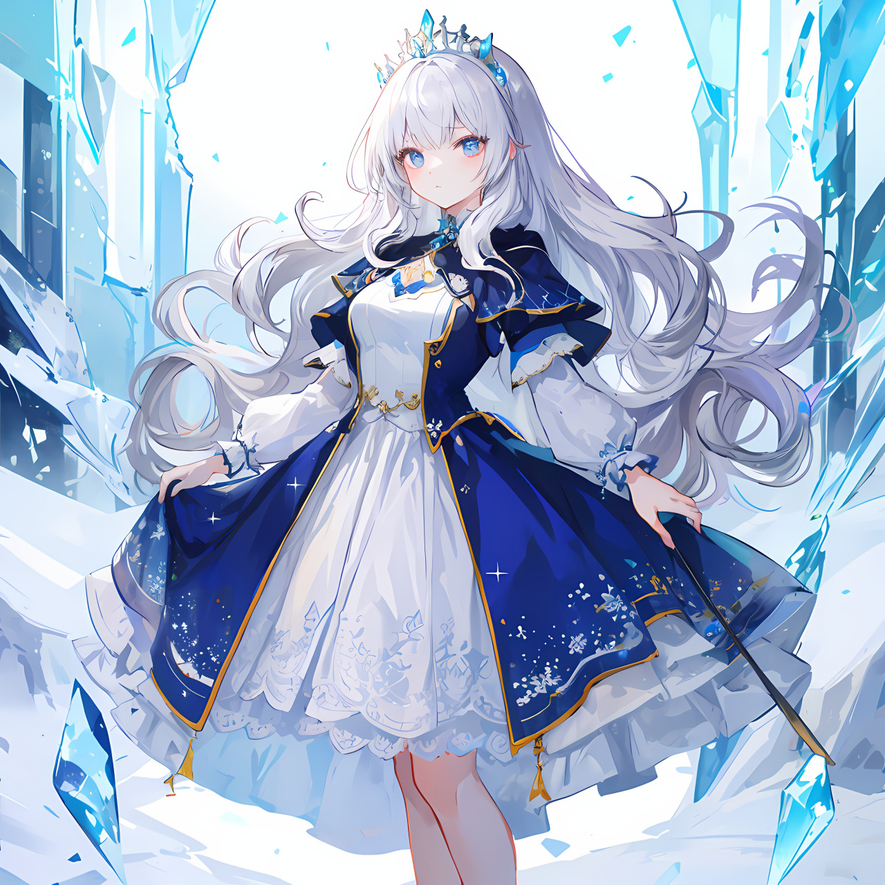 冰天雪地中的美少女