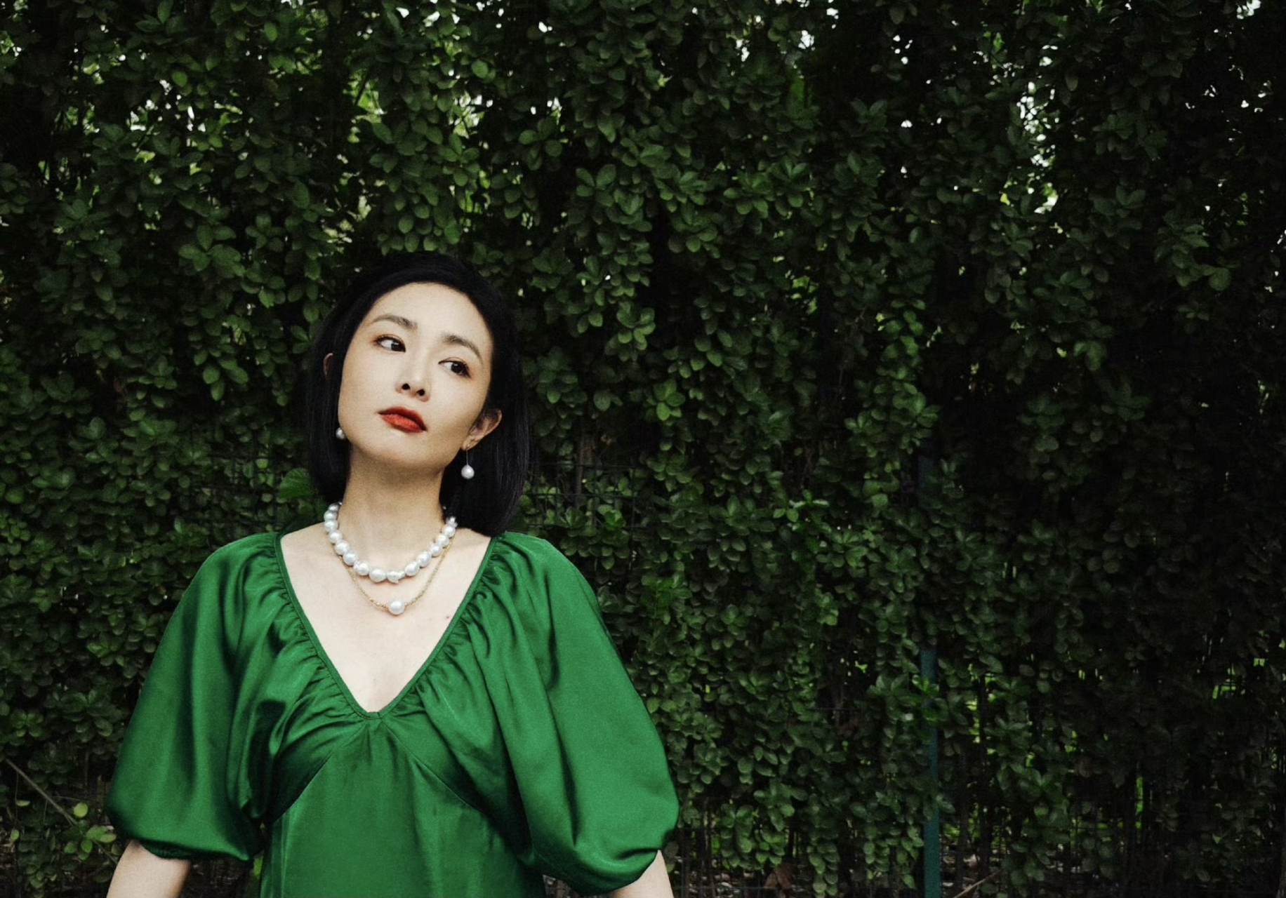 高叶红唇配绿衣# #高叶绿衣红唇# 被高叶今天的