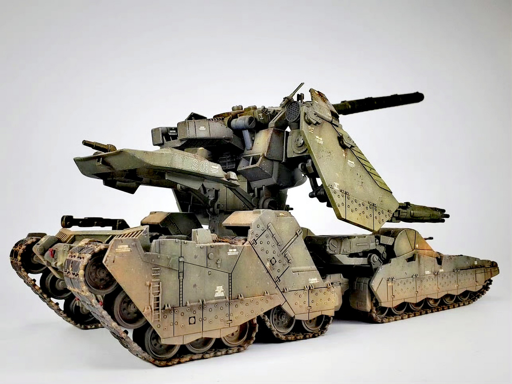 模型欣赏:机动战士高达 一年战争秘录, 1/144 吉翁军 斗狼 机动坦克