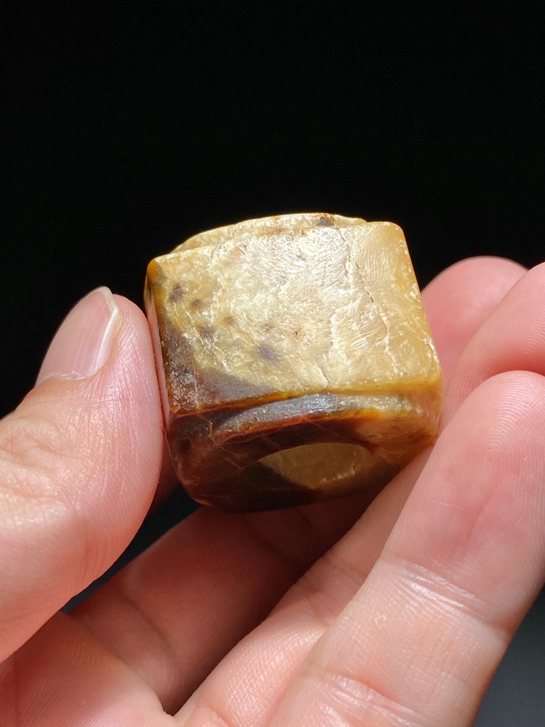 明以前 素面玉琮 小玉琮 把件