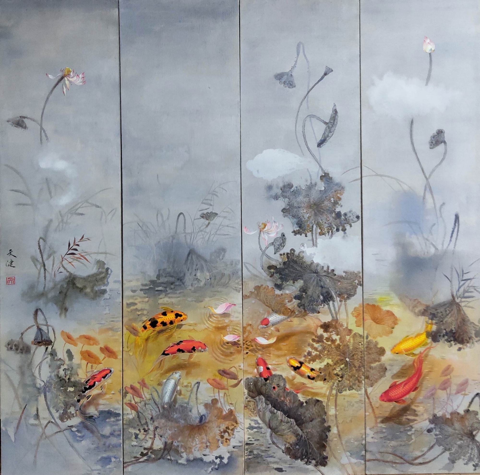 吴文健油画太极鱼作品集