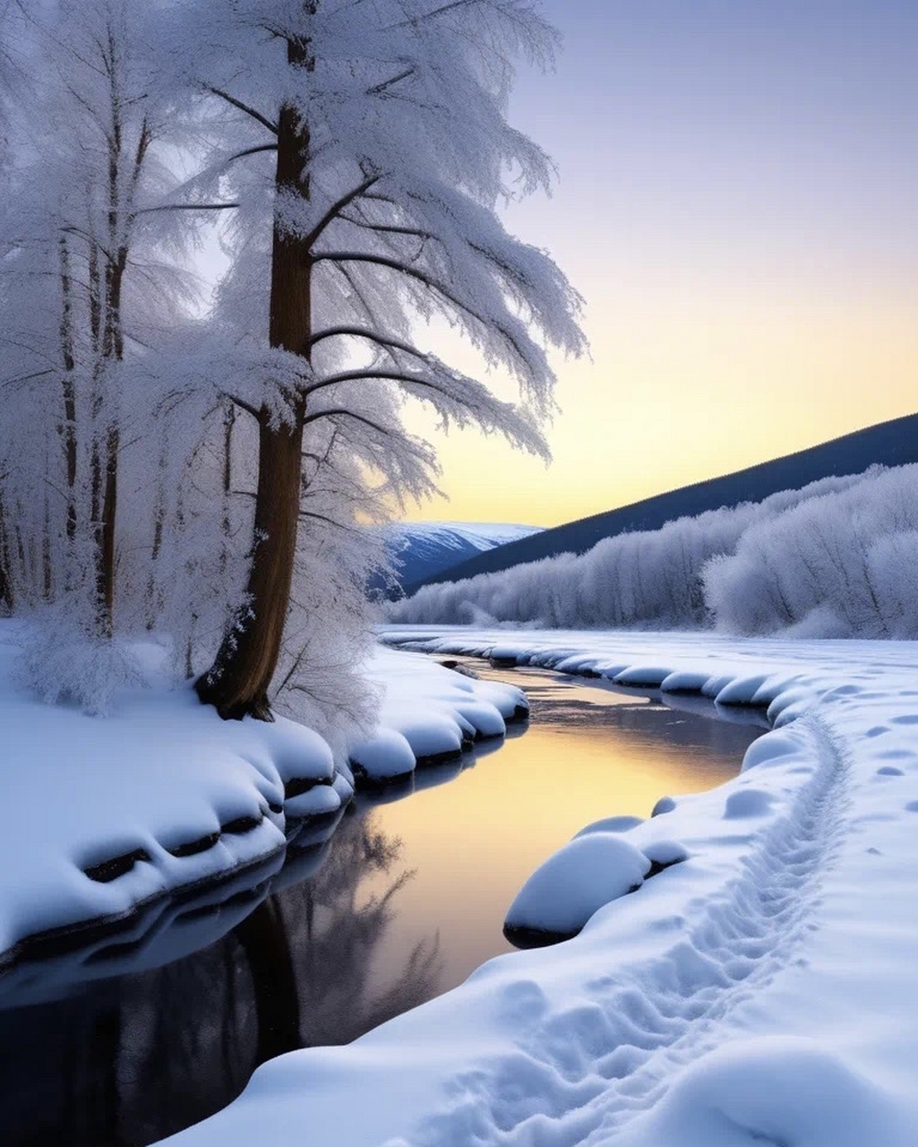 冬天飘雪图片 景色图片