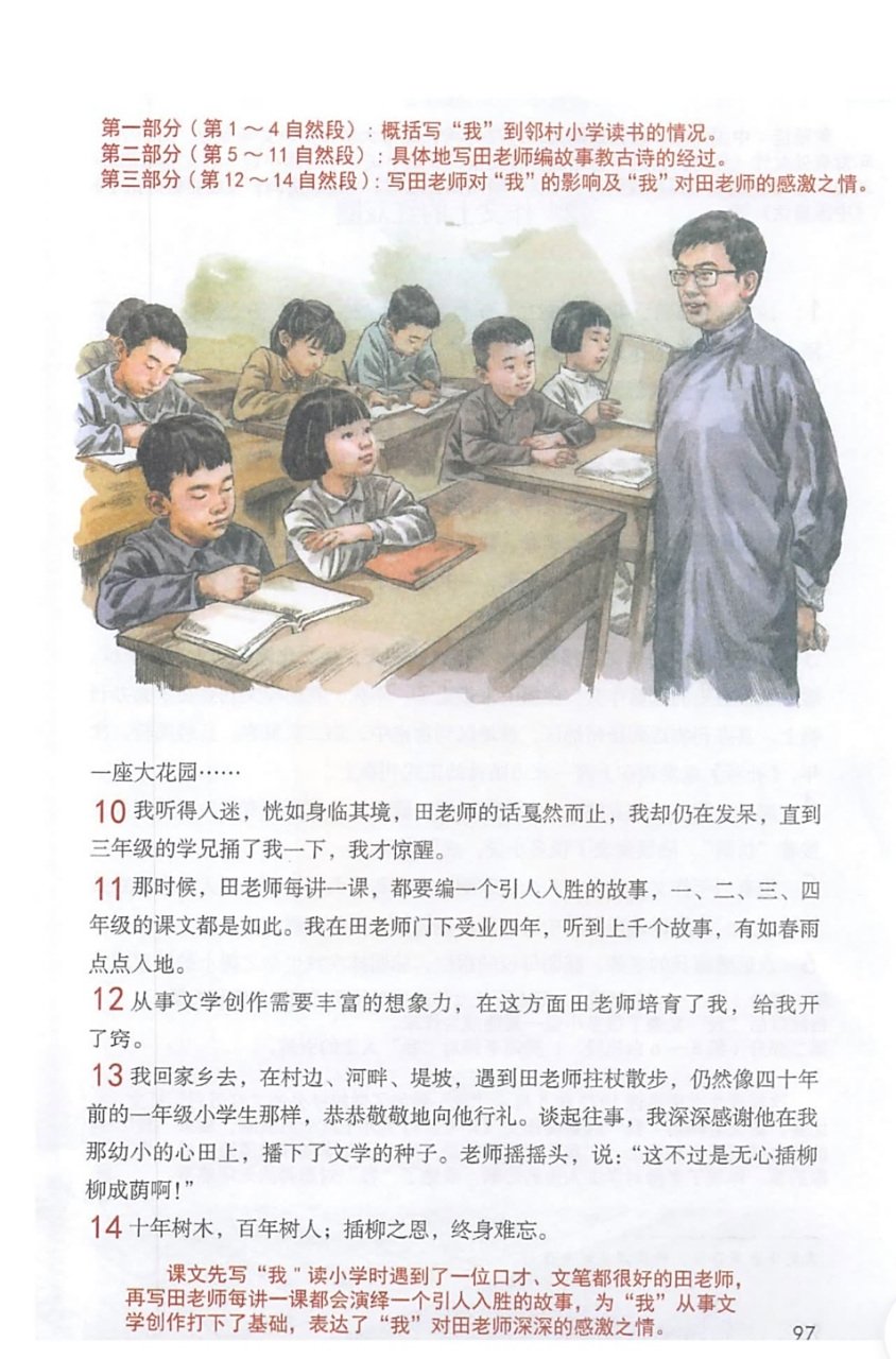 六年级语文下册第六单元《老师领进门》课堂笔记