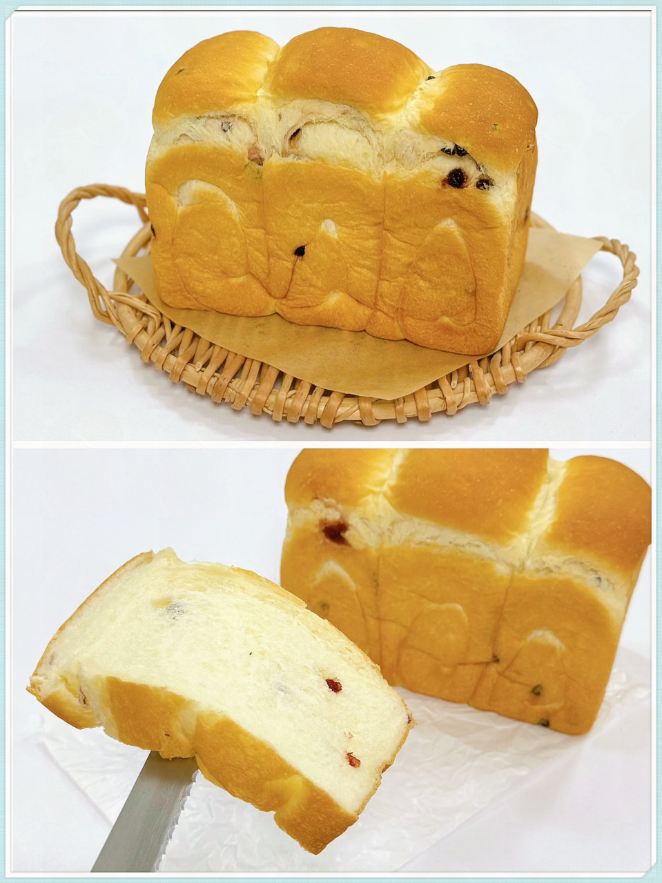 加入了蔓越莓的酸奶吐司,老化也会变得缓慢,放置