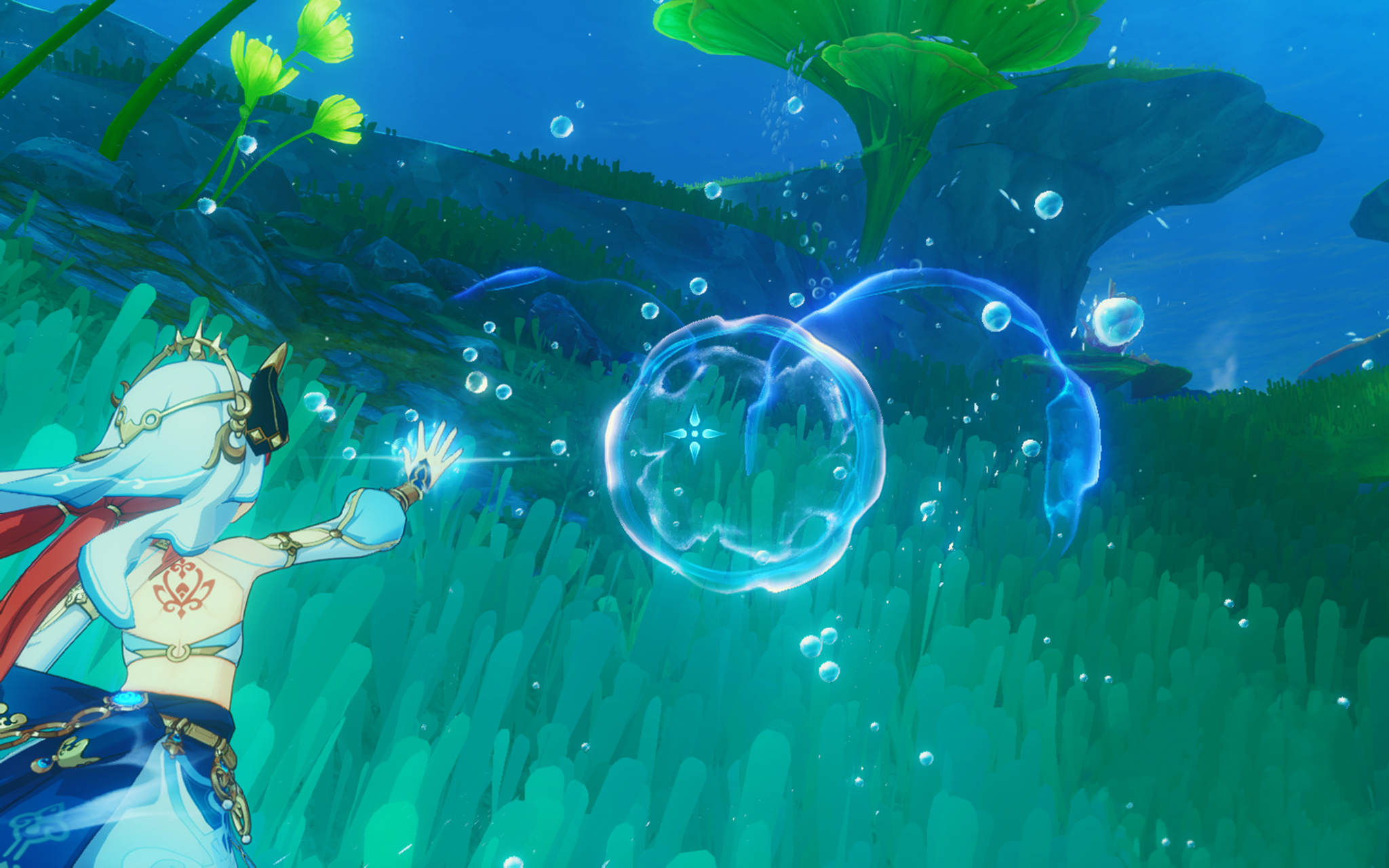 妮露在水底会吐泡泡!#游戏# #原神# #二次元