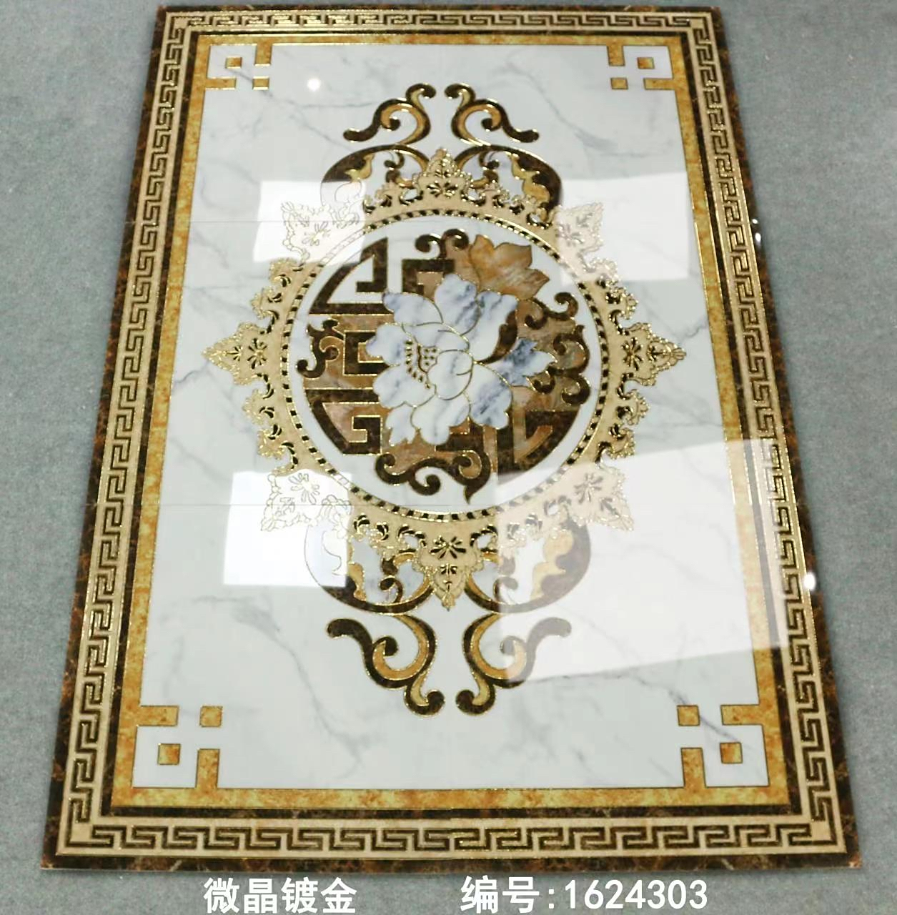 别墅客厅地面拼花佛山客厅地板砖佛山瓷砖