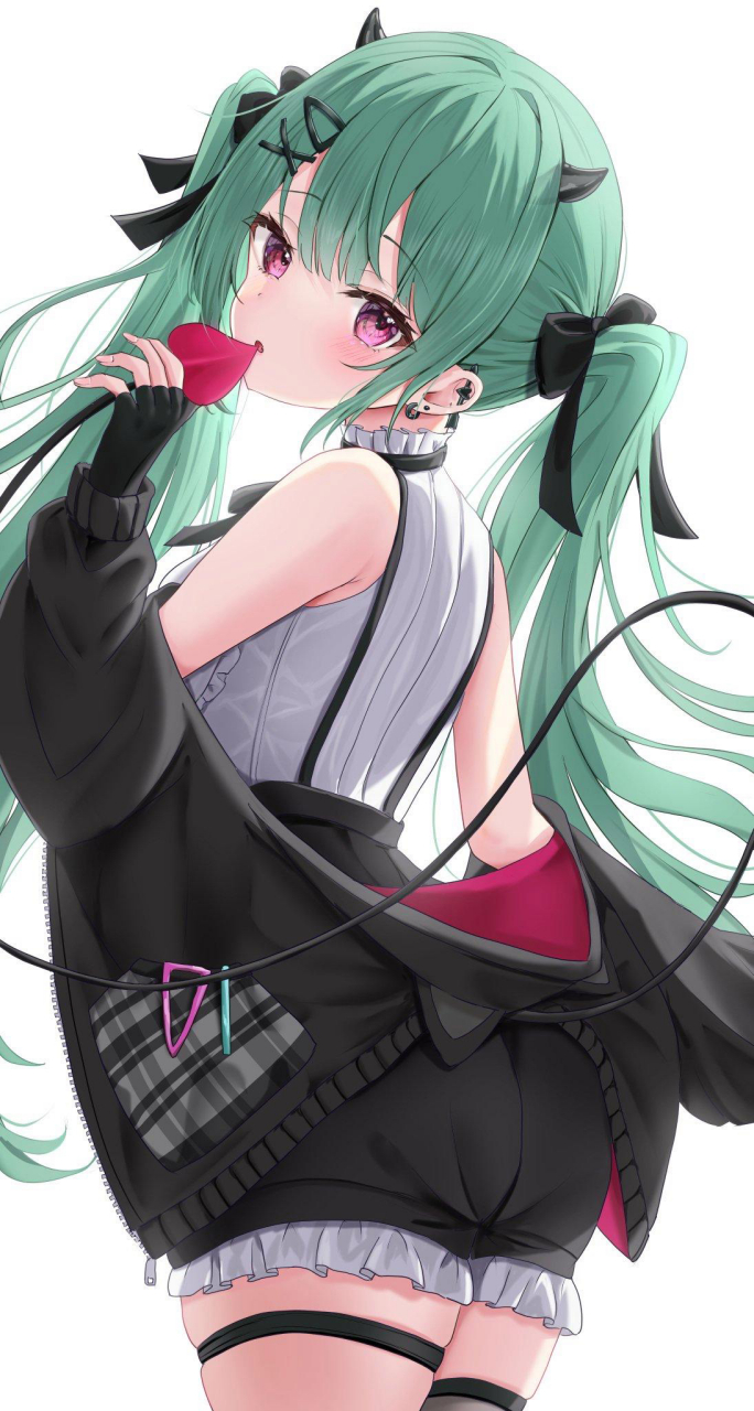 恶魔少女,红桃尾巴,可爱加倍![期待]#二次元