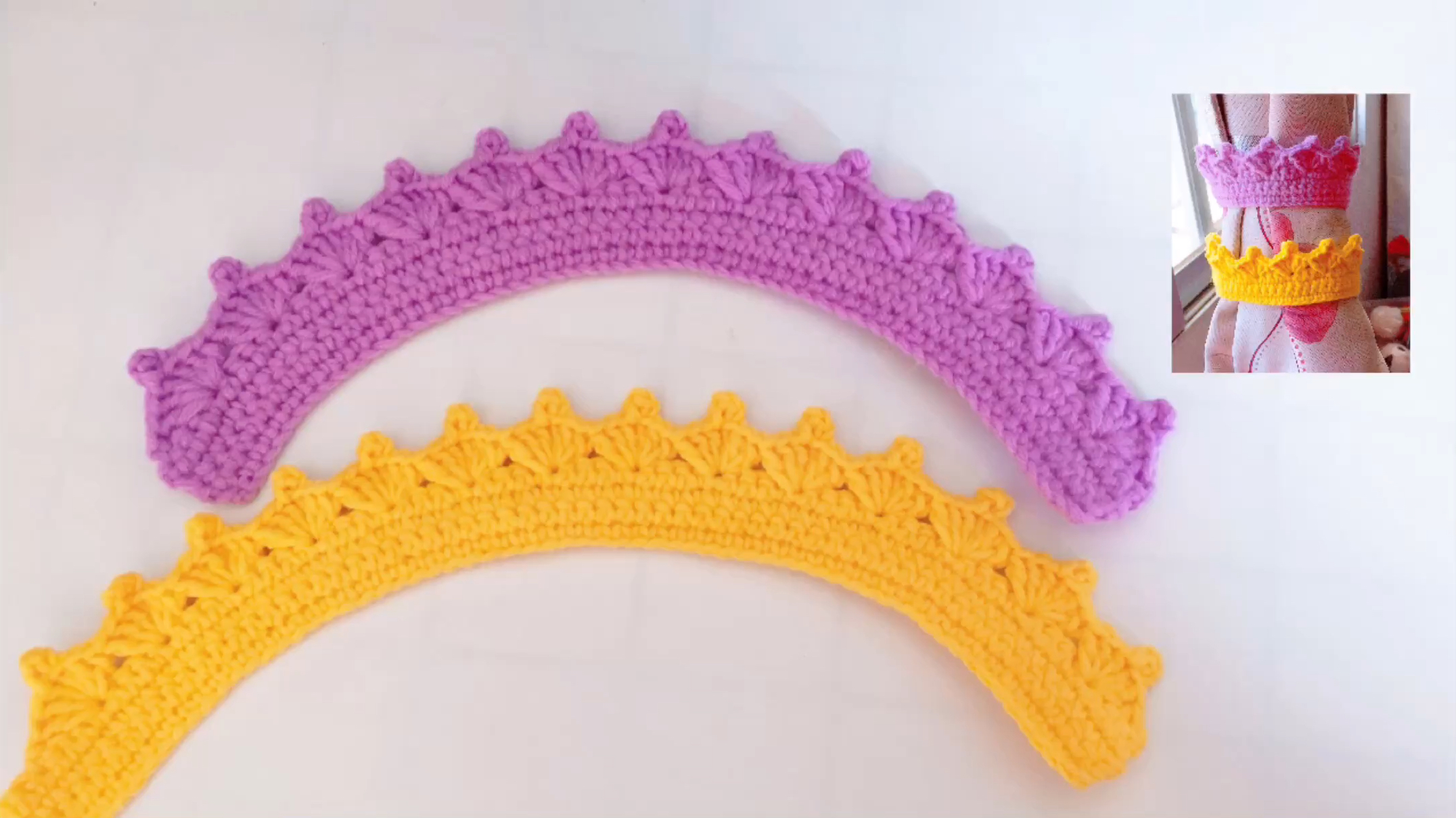 钩针编织 皇冠花边,钩法简单