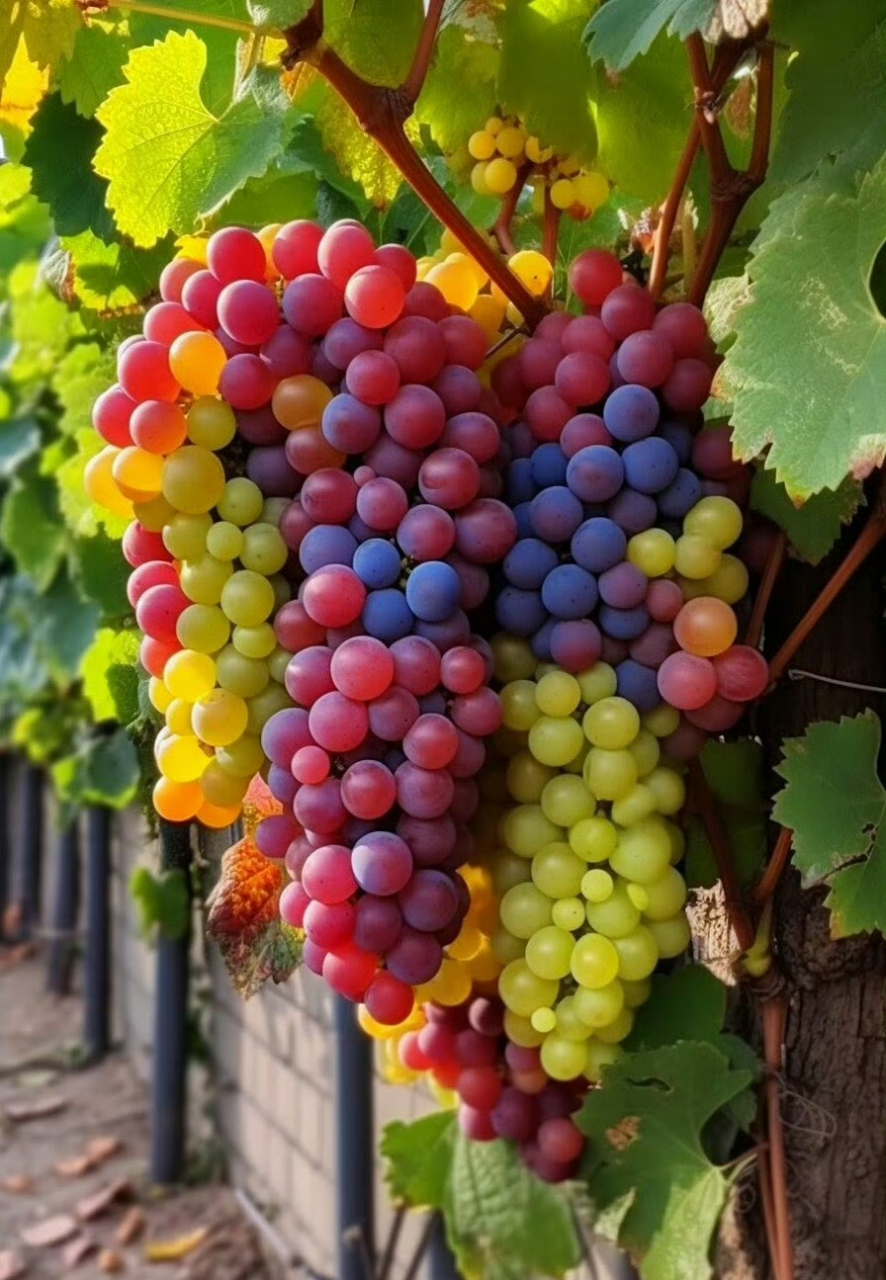 被这一串串晶莹剔透的葡萄美到了!